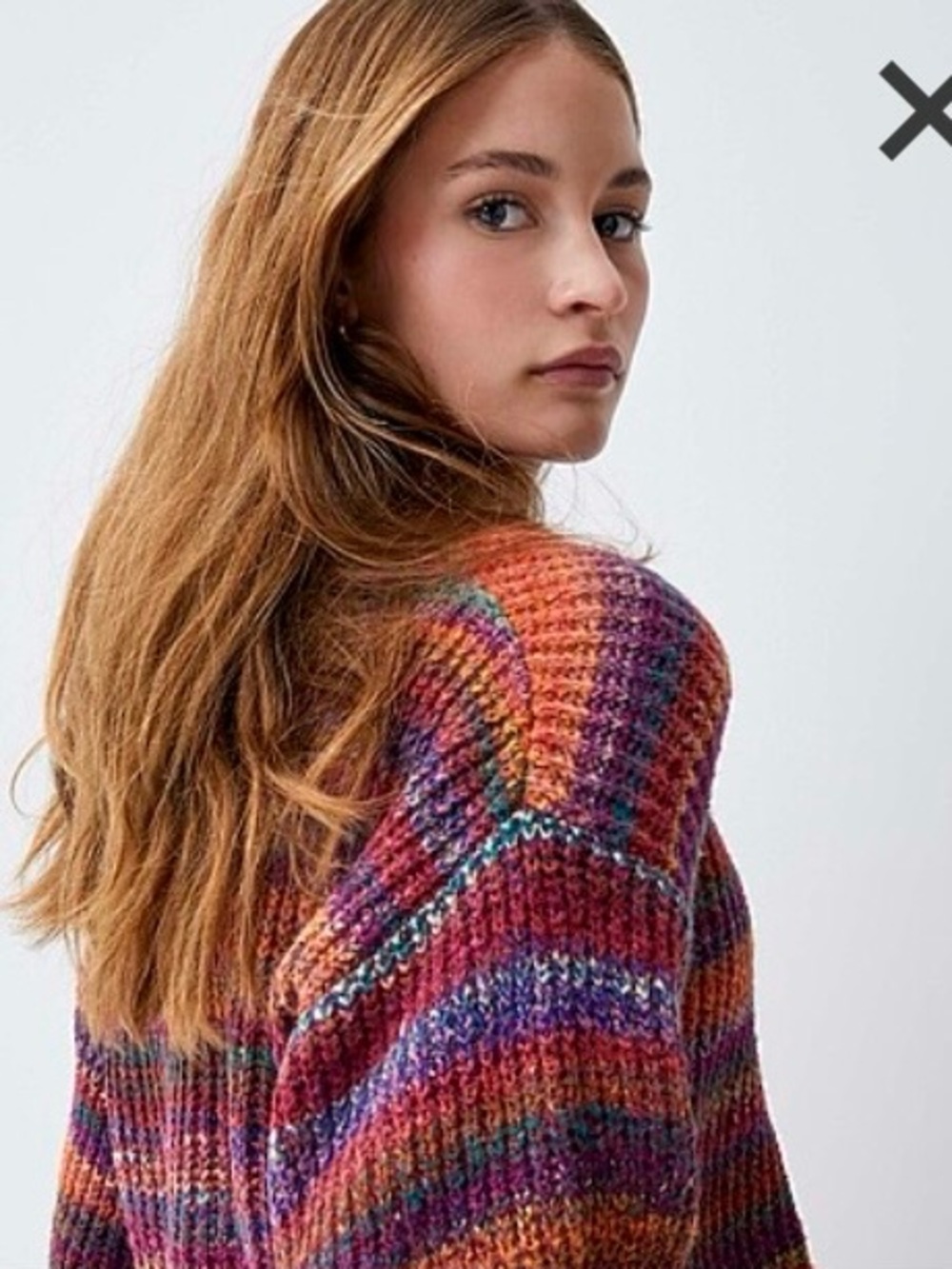 Simons Multicolor Striped Knit Sweater